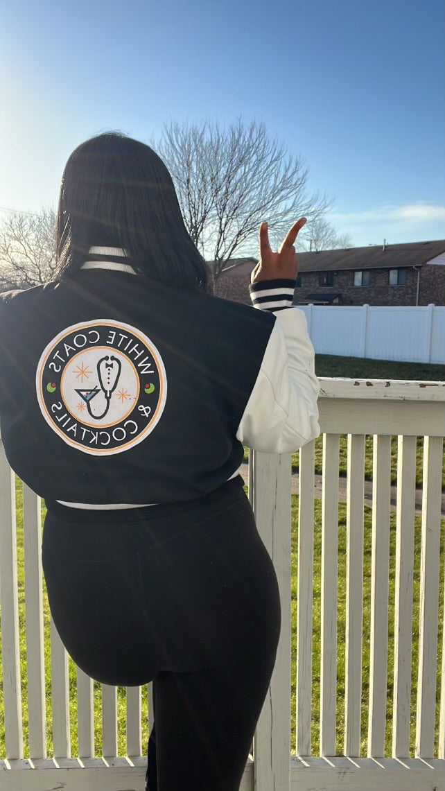 Crop Top Letterman Jacket