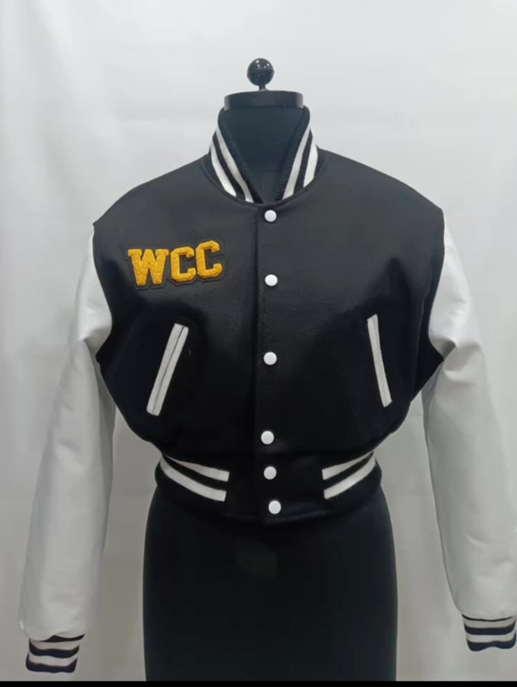Crop Top Letterman Jacket